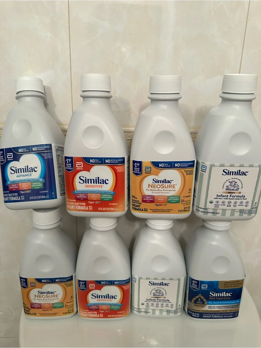 Lot Of 8 Empty 8oz Ready to feed formula bundle for reborn and silicone babies